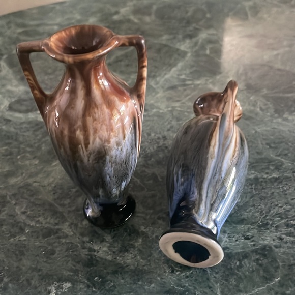 Mini Vases 4.5 Inches Tall Bluetvk.  MiniBrown can hold diffuser sticks - Picture 8 of 10